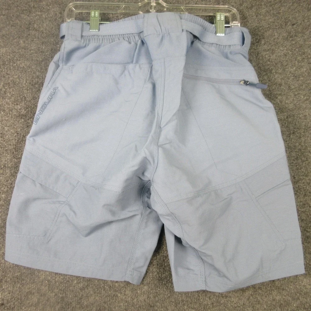 Endura Hummvee Cycling Cargo Shorts Womens Small Blue Padded 10 Inseam Chamois‎